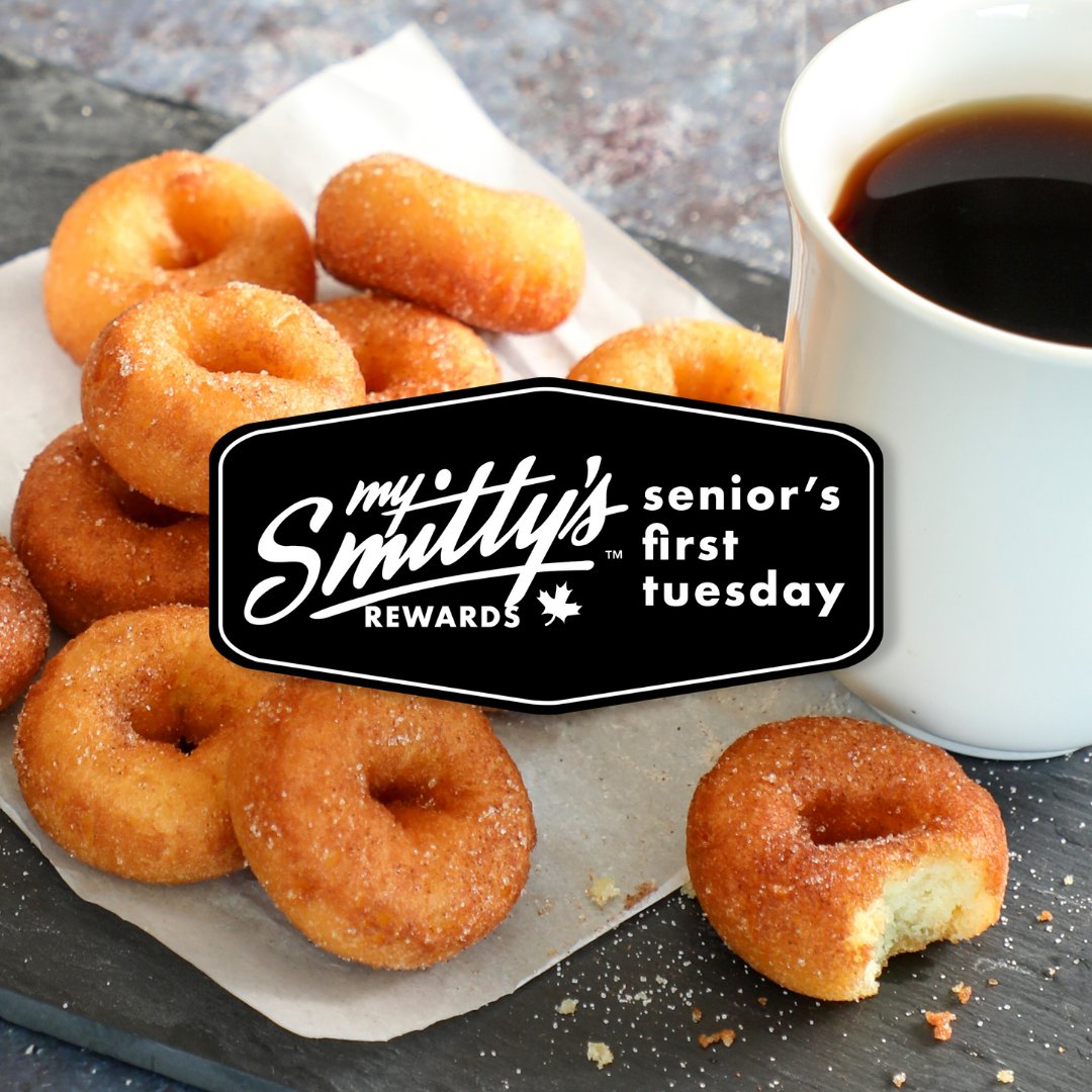 Senior's First Tuesday is February 1.
DOUBLE MSR POINTS for MySmitty’s Rewards Members over 65

#SeniorsFirstTuesday
#doublepoints
#canadasfamilyrestaurant
#smittysleduc
#mysmittysrewards
#mainstreetleduc