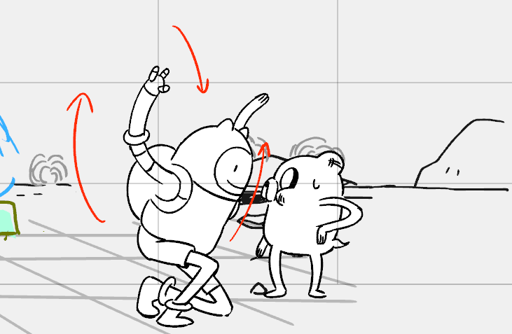 While I'm here some storyboard revisions I did on Adventure Time: Distant Lands Together Again. 