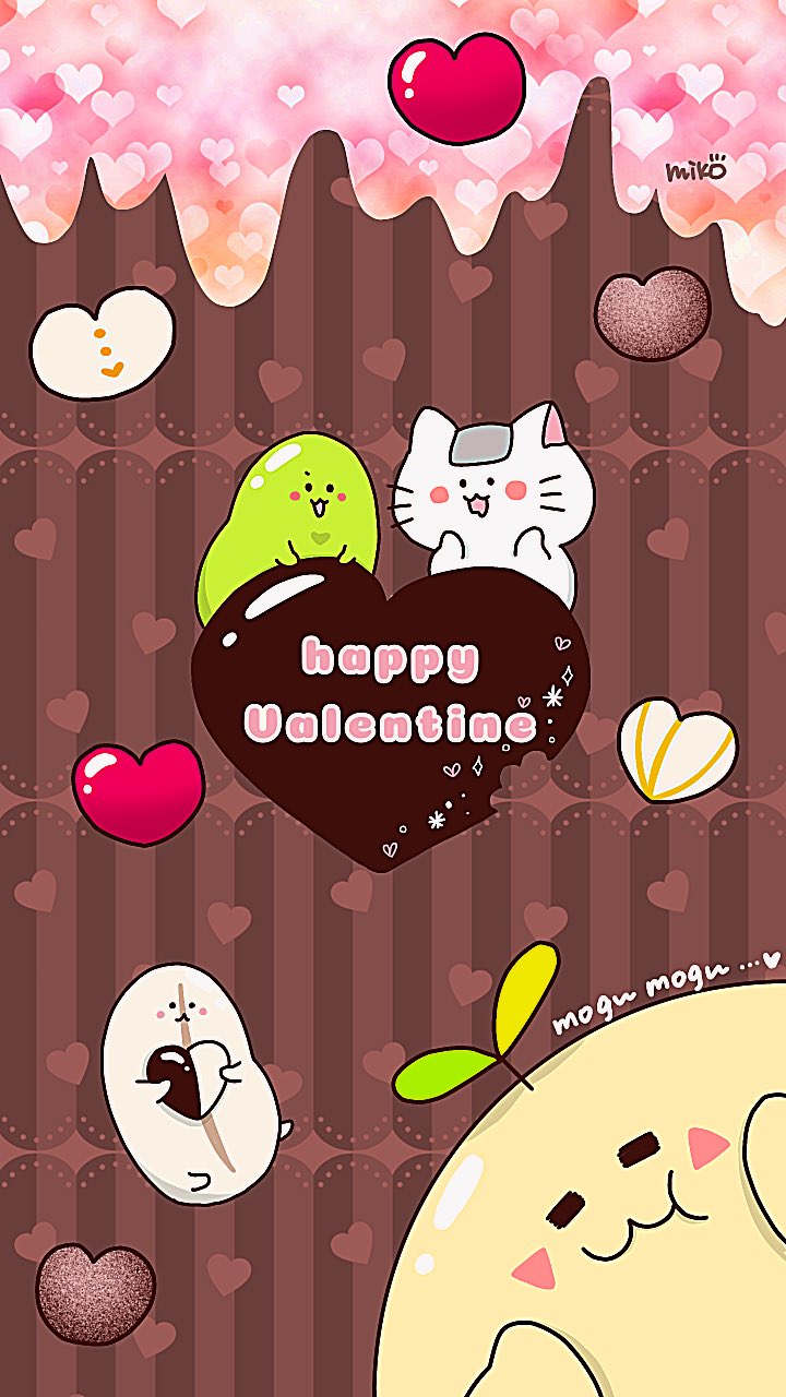 みぃこ 2月の壁紙を描きました Lineスタンプクリエイターズ イラスト好きな人と繋がりたい デジタルイラスト お絵描き好きな人と繋がりたい 癒しキャラ オリジナルイラスト イラスト ほんわかイラスト 創作イラスト 2月 壁紙配布