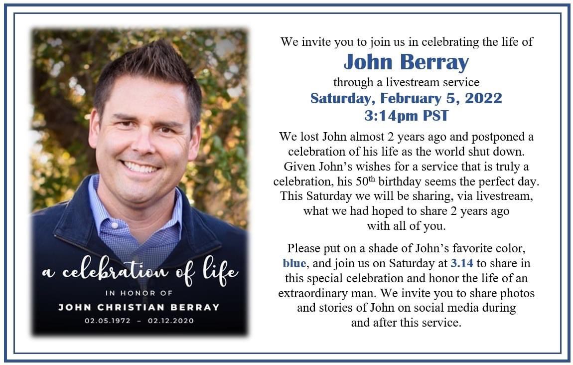 Liesl McConchie (@lieslmcconchie) on Twitter photo <a href="/johnberray/">John Berray</a> touched the lives of so many. A celebration of his life is scheduled for this Saturday on what would be his 50th birthday. Join us for a live-streamed service at: youtube.com/watch?v=tairi_…
(#MTBoS #iteachmath - notice the time 😉)
RTs welcomed. <a href="/johnberray/">John Berray</a> touched the lives of so many. A celebration of his life is scheduled for this Saturday on what would be his 50th birthday. Join us for a live-streamed service at: youtube.com/watch?v=tairi_…
(#MTBoS #iteachmath - notice the time 😉)
RTs welcomed.