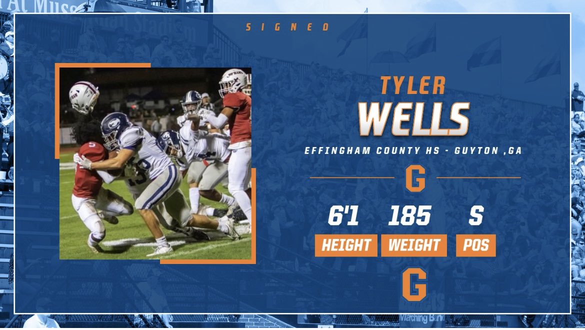 tylerwells25's tweet photo. I would like to annouce my commitment to Gettysburg College and their football program 🟠🔵 #AGTG #committed @RecruitTheHam @RecruitGeorgia @aj_ehresman8 @CoachMoeBanks https://t.co/17sO8LRv3l