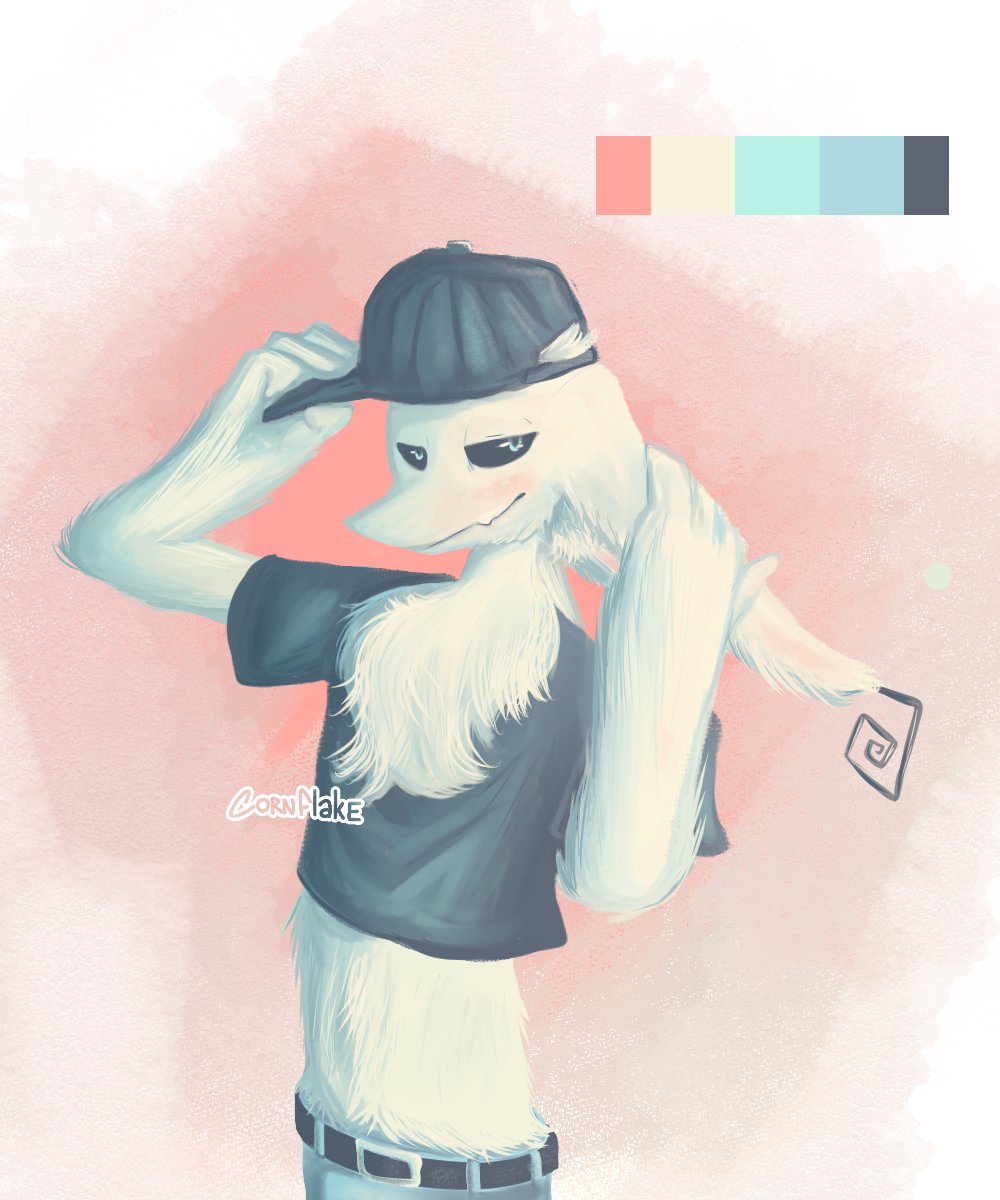 cornflakedrawzz's tweet photo. tried a new color palette, I like it ^^ #originalcharacter #gieeg #Anthro https://t.co/EDpCd5Rovt