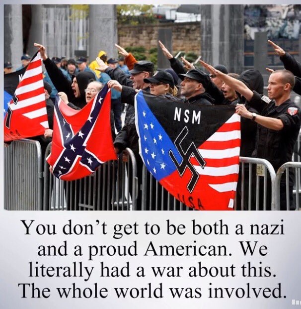 jzikah's tweet photo. @shannonrwatts I'm not sure we should be repeating their lies.
Maybe we should make fun of them instead!
#DestroyNazis
Also - write down their names and boycott their businesses. #BoycottTreason https://t.co/hVRi8OhSz1