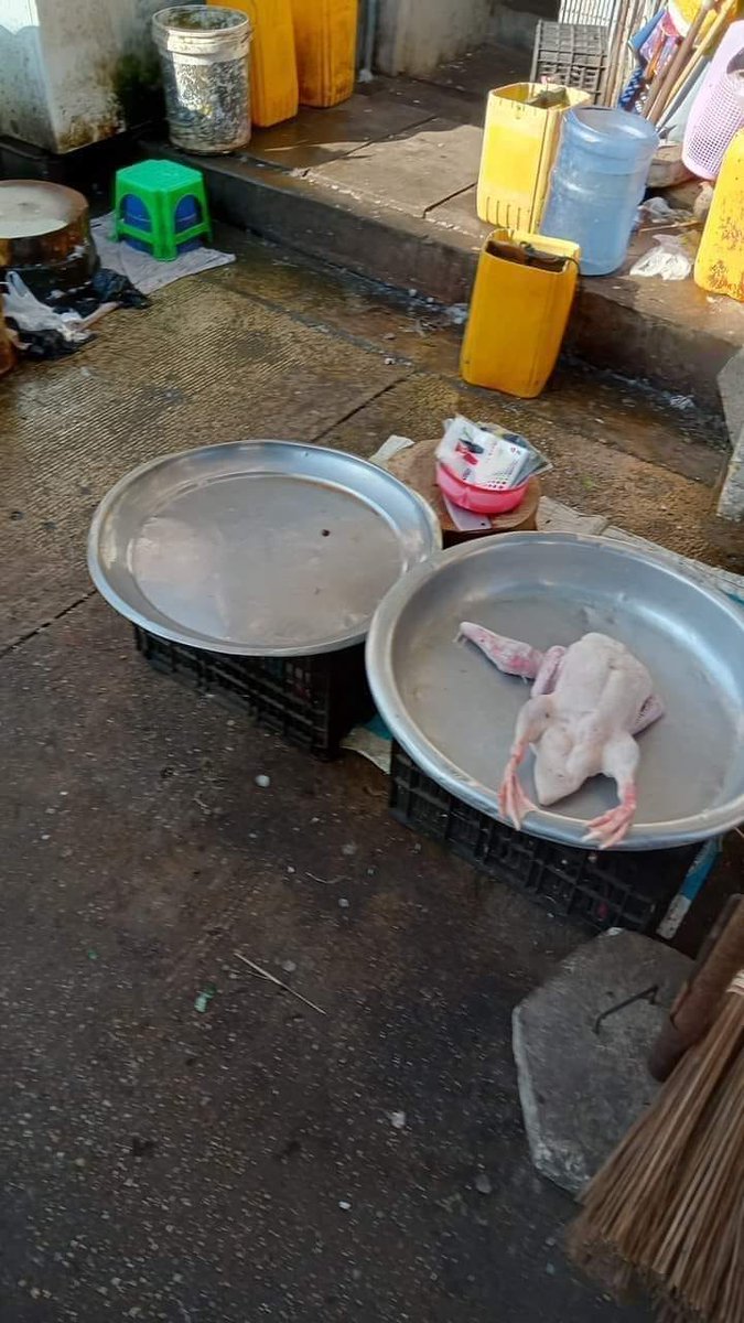 TheChindwin's tweet photo. In efforts to disrupt the people’s Silent Strike, Myanmar military junta has forced few individuals to sell in the street market with no buyers seen in the street. 
Photo – CJs https://t.co/tb0vqhKTzW