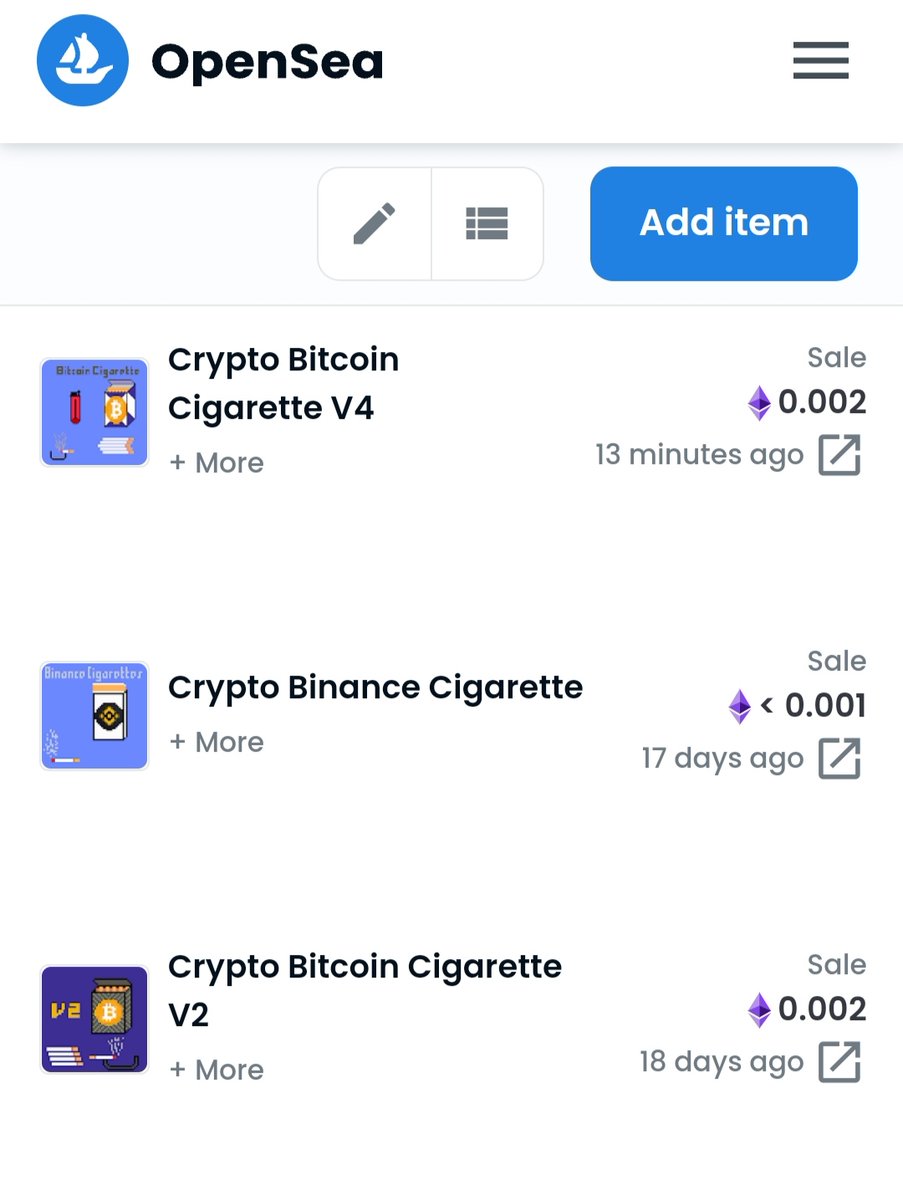 baroedaxd's tweet photo. Sold Again Guys, Thanks to 2450C4 for buying my Collection, let's buy Crypto Cigarette

#NFTs #NFTCommunity #nftart #NFTartist #nftcollector #opensea https://t.co/crcm8oR711
