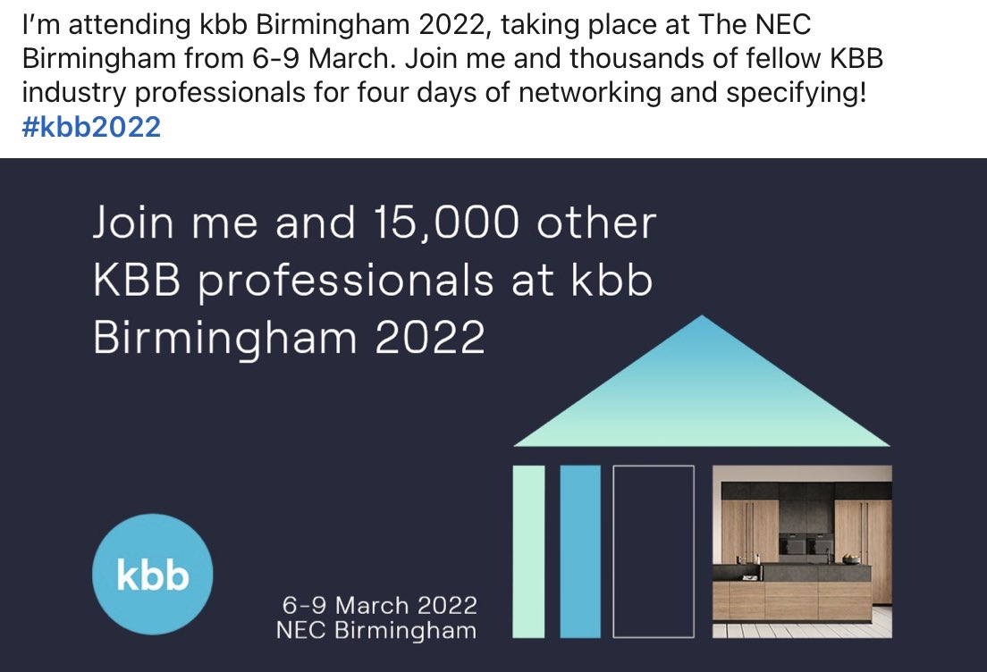 If any of my network are going to the #KBB show at the #NEC and would like to meet up for a coffee then let me know. Thanks, Paul, tradekbb.com. #networking #training #recruitment #wren #howdens #homebase #magnet #buildbase #ikea #wickes #diy #nolte #benchmarx #NKBA