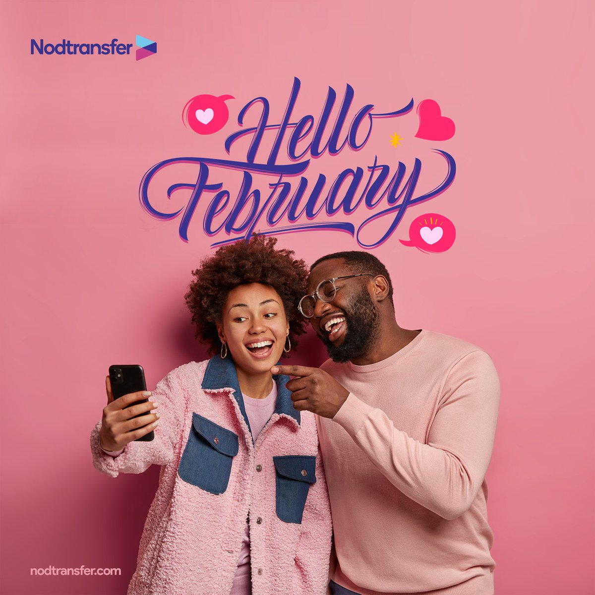 It's the month of love and we love to see it.🥰🥰

Happy New Month and have a lovely month ahead.

#NodTransfer #February2022