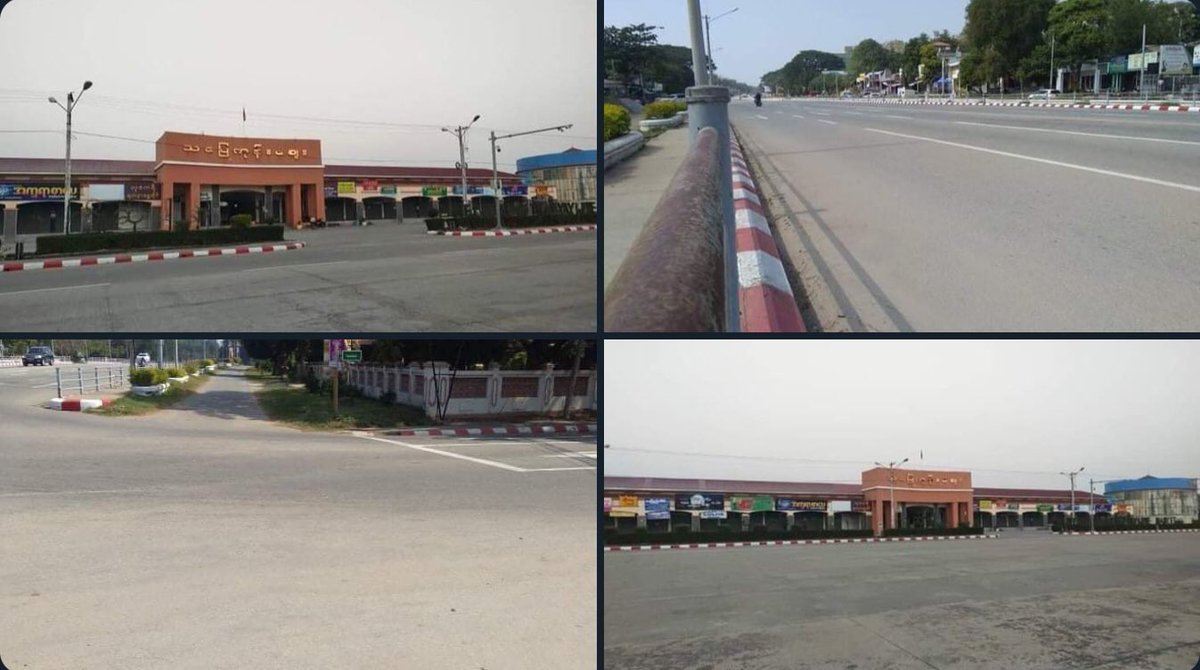 Meii_csn's tweet photo. No one is on the streets of Naypyitaw as everyone joined Silence Strike today. No one on the road and all the shops are closed. #SilentStrike #RedCampaign_1YearOfRevolution #2022Feb1Coup #WhatsHappeningInMyanmar https://t.co/ILtuGS5MB7