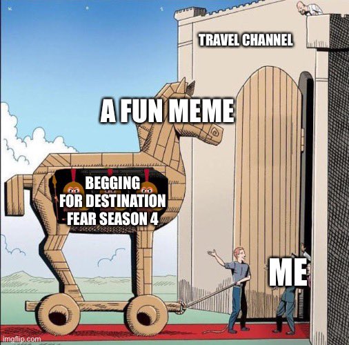 RileeStallings's tweet photo. Haven’t been on socials much lately but I thought I should keep the memes alive #destinationfear https://t.co/r14jZUGH0y