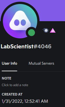 0xbea_n's tweet photo. @LaunchLabs_sol @monkelabs 1. New account:
From their twitter, to their Discord, and the owner Discord account is brand new!
Their twitter, and Discord was created on January 30th, which was 2 days ago. On this same day, MonkeLabs minted and was very successful, their floor price is 16.4 SOL at this moment https://t.co/f5iVJvP8uI