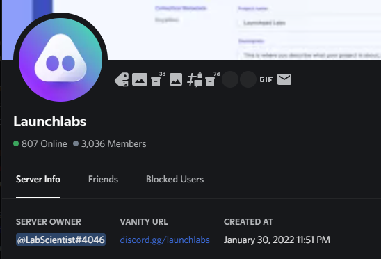 0xbea_n's tweet photo. @LaunchLabs_sol @monkelabs 1. New account:
From their twitter, to their Discord, and the owner Discord account is brand new!
Their twitter, and Discord was created on January 30th, which was 2 days ago. On this same day, MonkeLabs minted and was very successful, their floor price is 16.4 SOL at this moment https://t.co/f5iVJvP8uI
