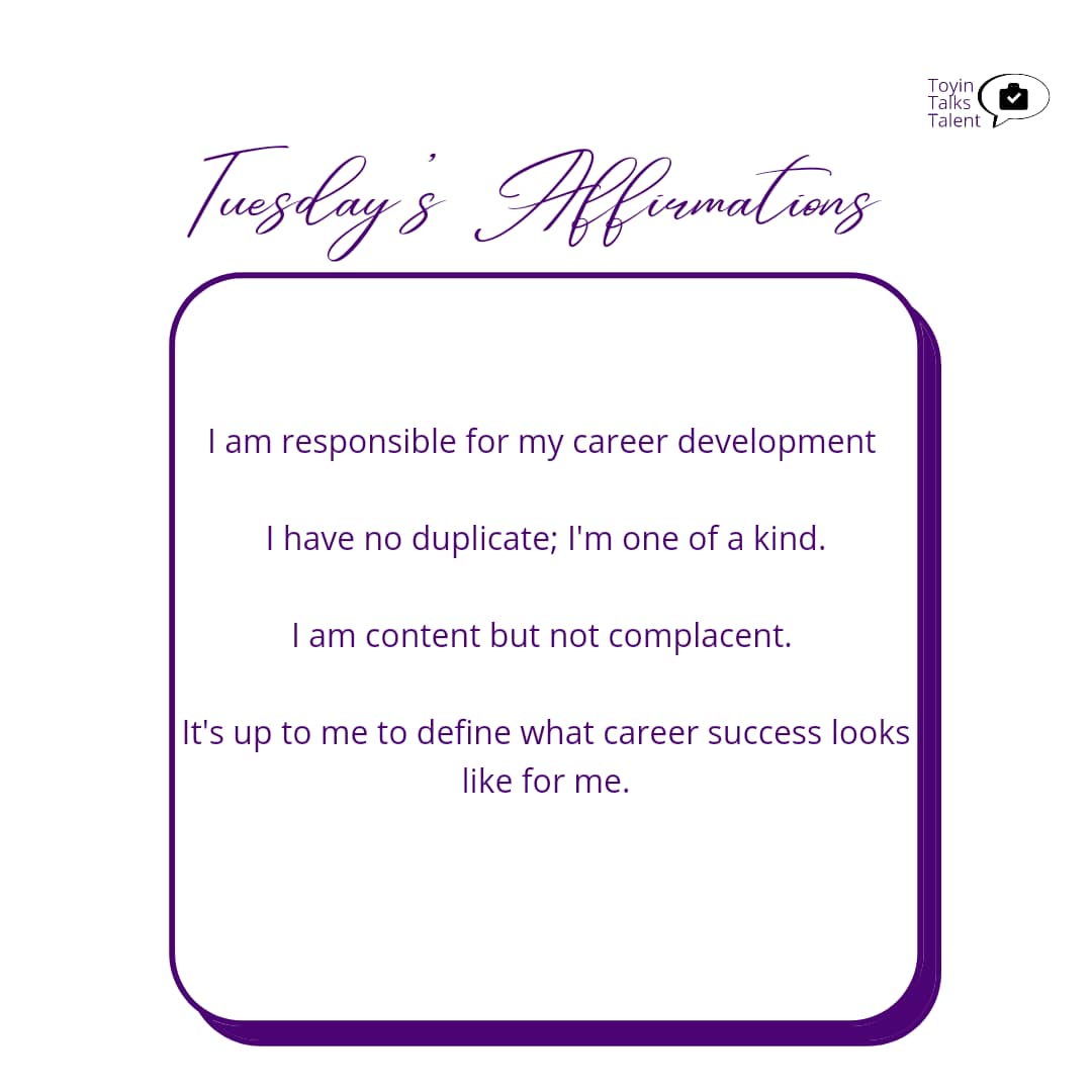 toyintalktalent's tweet photo. Day 9 of 30
You are one of a kind!
#toyintalkstalent #t3network #t3nextchapter #talent #career #skills #30daysofaffirmation #workingthetalk https://t.co/VegsVLUksM