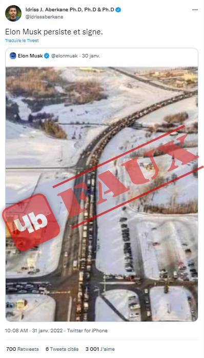 hoaxbuster's tweet photo. Non, cette photo n'est pas #FreedomConvoy2022.
Il s'agit d'une manifestation datant de décembre 2018 pour protester contre un projet de loi sur la régulation des énergies au #Canada

source : https://t.co/U8IW570IO4 https://t.co/qqyL5YQ8Kt