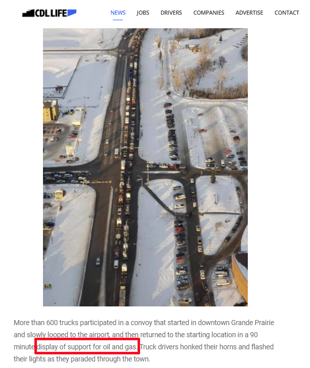 Non, cette photo n'est pas #FreedomConvoy2022.
Il s'agit d'une manifestation datant de décembre 2018 pour protester contre un projet de loi sur la régulation des énergies au #Canada

source : cdllife.com/2018/700-truck…