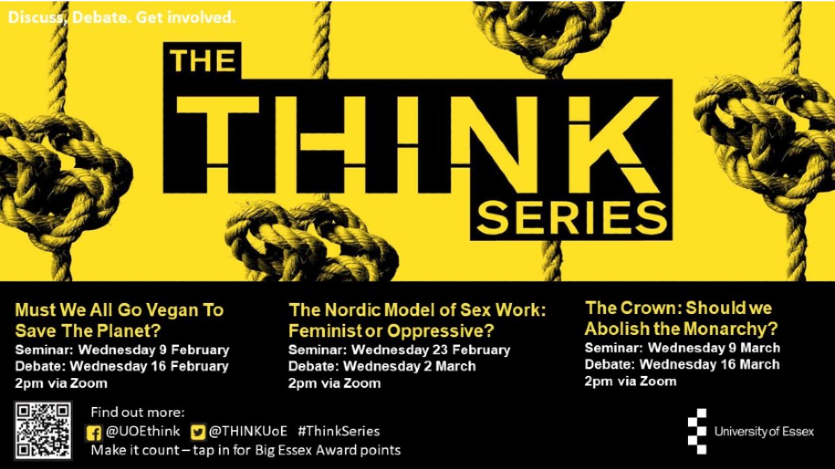 The THINK Series is BACK for Spring 2022 
 
Check out our programme of seminars &amp; debates essex.ac.uk/event-series/t…