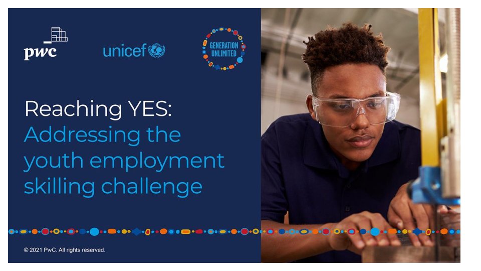 PwC's tweet photo. #Upskilling is key to a more inclusive and sustainable world.
In our report with @UNICEF and @_GenUnlimited, we look at 3 key skills gaps that are impeding youth and identify 4 actions government and corporations can take to address this. https://t.co/sIw1qT4iYl
#ReachingYES https://t.co/uIJbfBkWFf