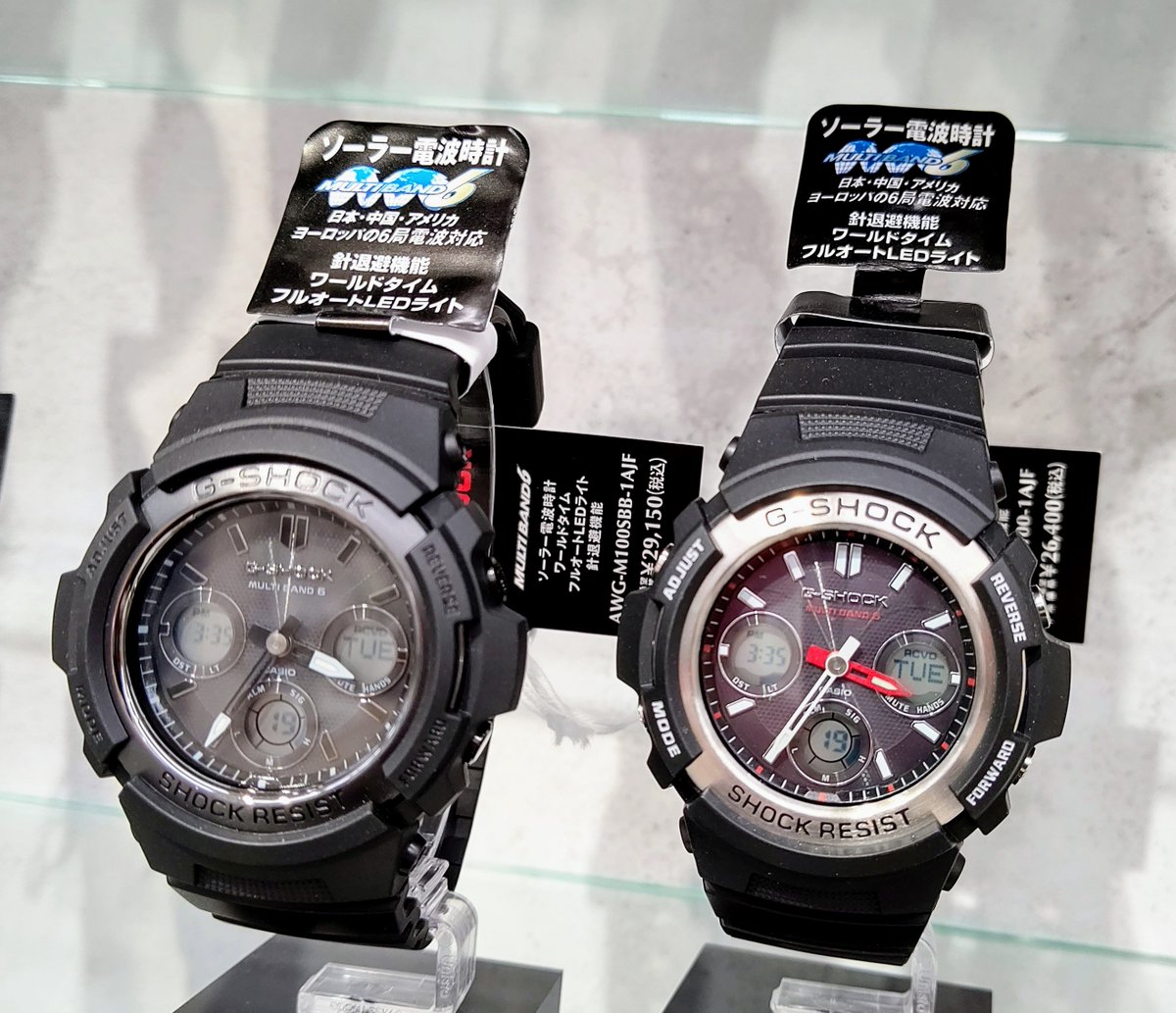 G -shock awg-m100 電波ソーラー - 腕時計(デジタル)