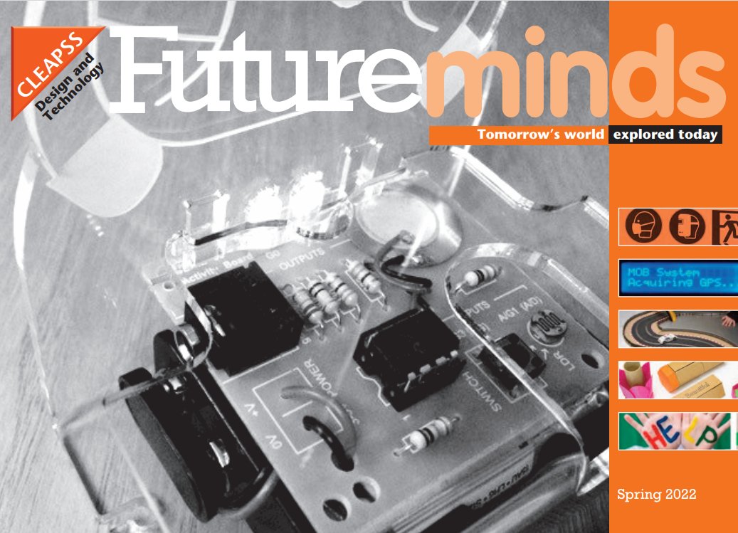 CLEAPSS_DT's tweet photo. The latest edition of #Futureminds is now available from the #CLEAPSS D&T site. As usual it is full of interesting articles.
https://t.co/SYUodV5v87 https://t.co/PJiQMY6JlC