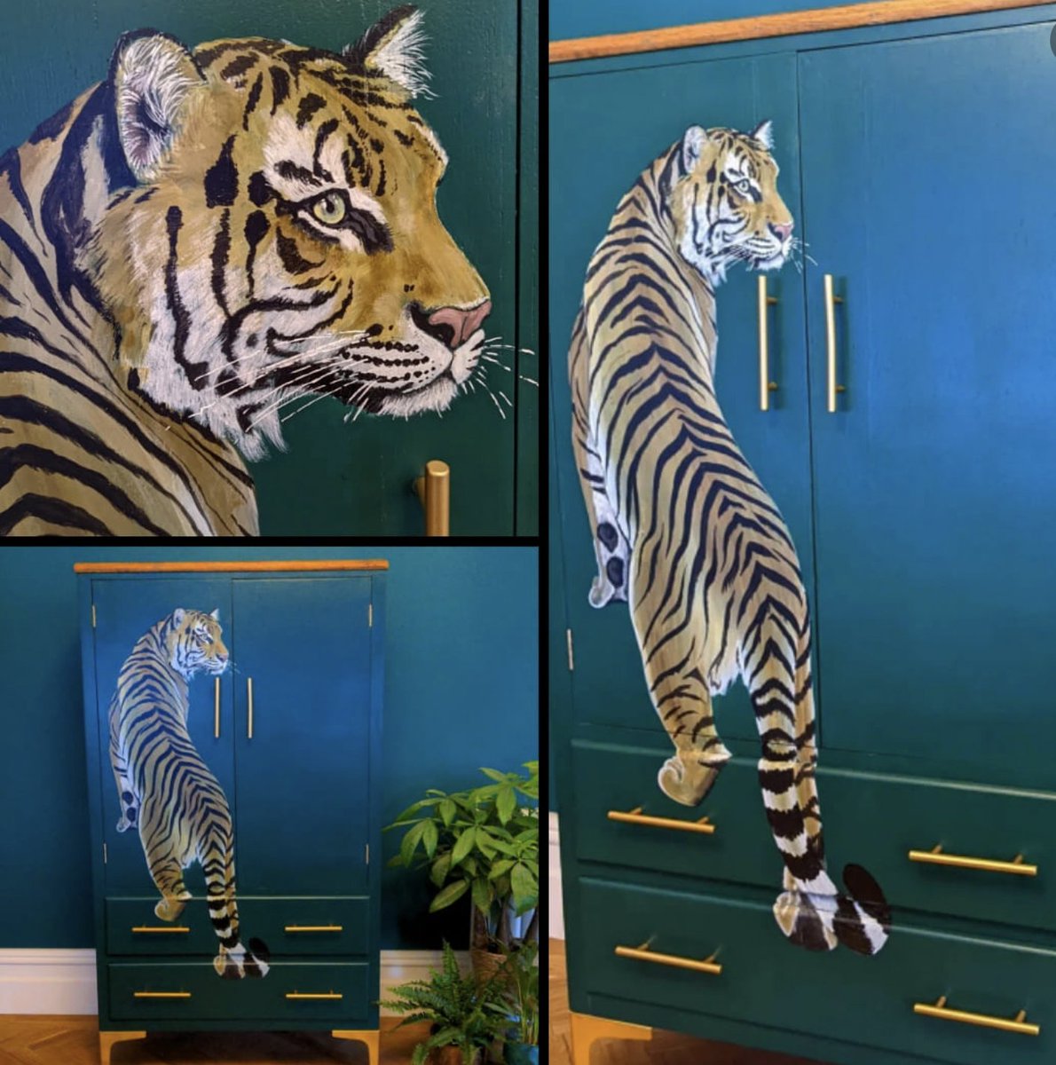 Using <a href="/FrenchicPaint/">Frenchic❤️Paint</a> British racing green shade ‘Victory Lane’ from the self priming, self levelling and self sealing Al Fresco Inside/Outside Range as a base for this fabulously hand-painted tiger.
🟢 murtaghsdrogheda.ie
☎️(041) 984 3733
#LouthChat <a href="/FrenchicPaint/">Frenchic❤️Paint</a>