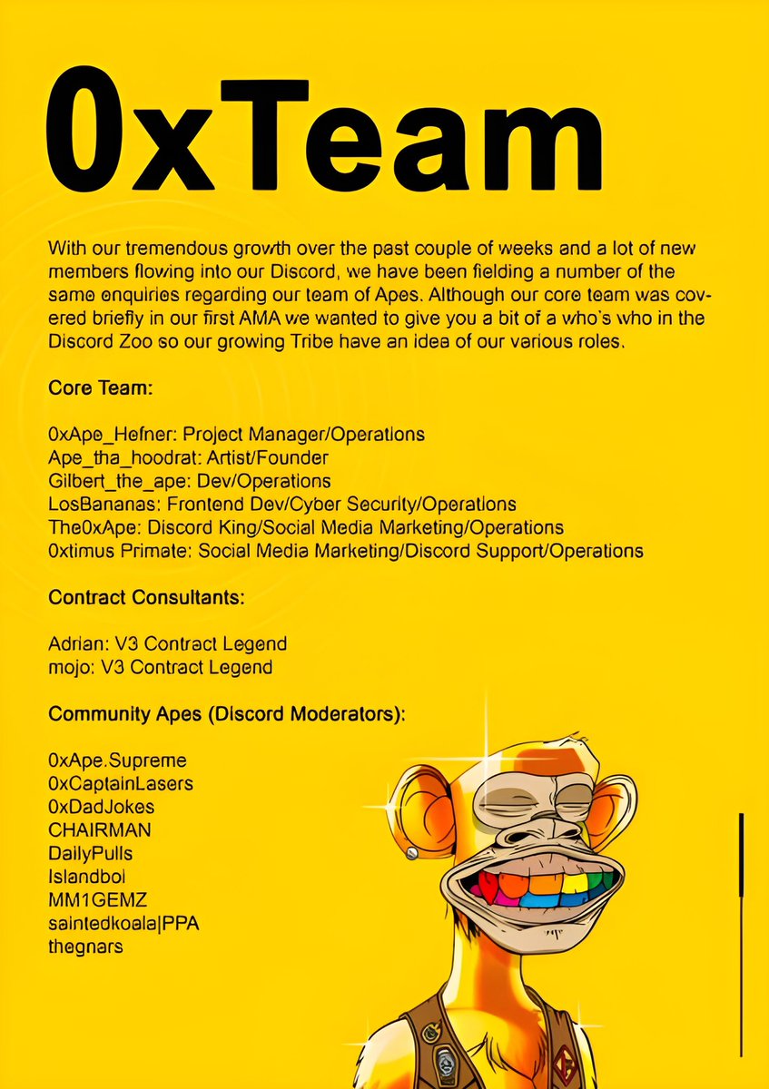 Official like a referee’s whistle. Some legends on this team. If you were on the team what would you do to make our community better? Comment and tell me 🍌🟨🟨🟨🟨🍌#0xApes <a href="/0xApes_NFT/">0xApes</a>  #YellowArmy #family #NFTCommunity #NFT