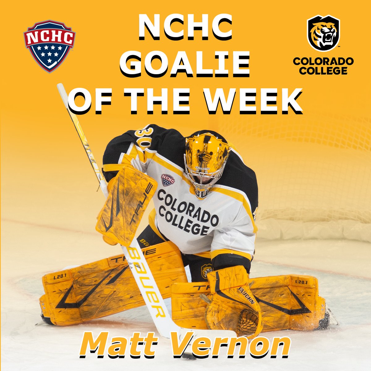 Congratulations to Matt Vernon, this week's NCHC Goalie of the Week!

bit.ly/3IXmEDb