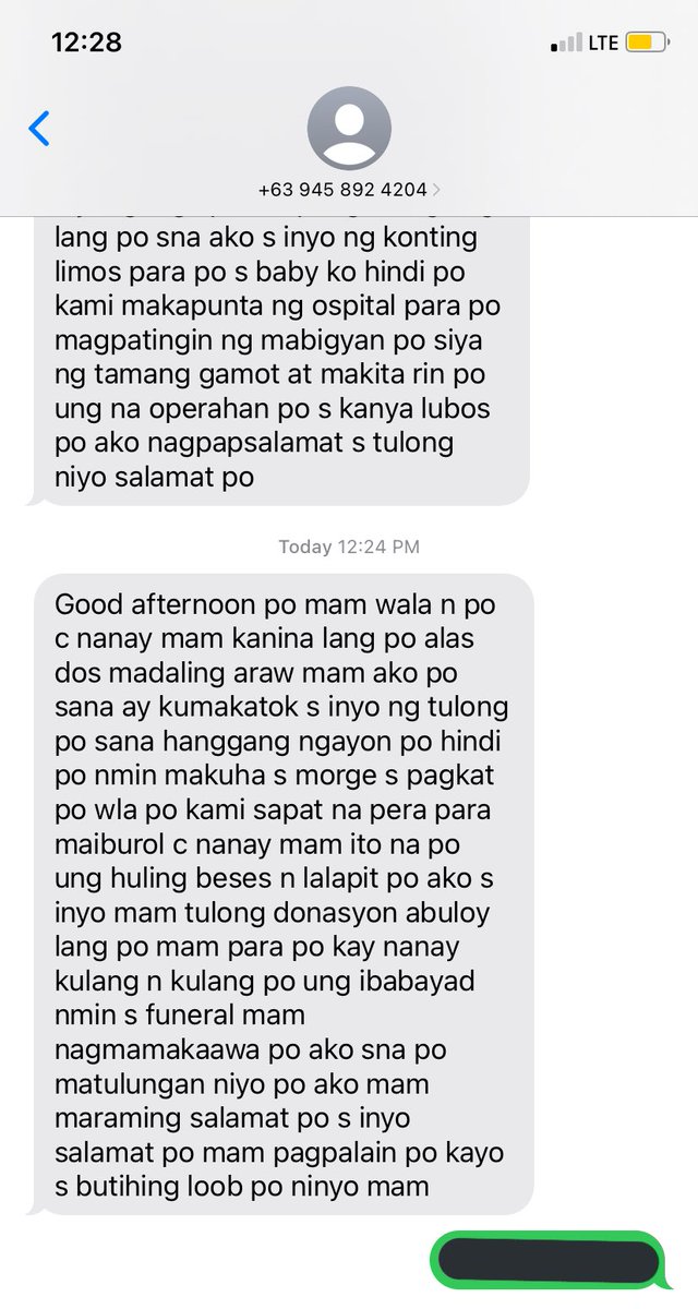 TVSJEXONCTee_'s tweet photo. This is so sad. So may grab food delivery akong tinulungan last year and sadly, yung mother niya namaalam na and di nila mailabas sa morgue dahil may need pang bayaran. If ever may sobra kayong money sa gcash, please donate po sa kanya 😭

09458924204 - Arvin S. https://t.co/U2DriQsMDN