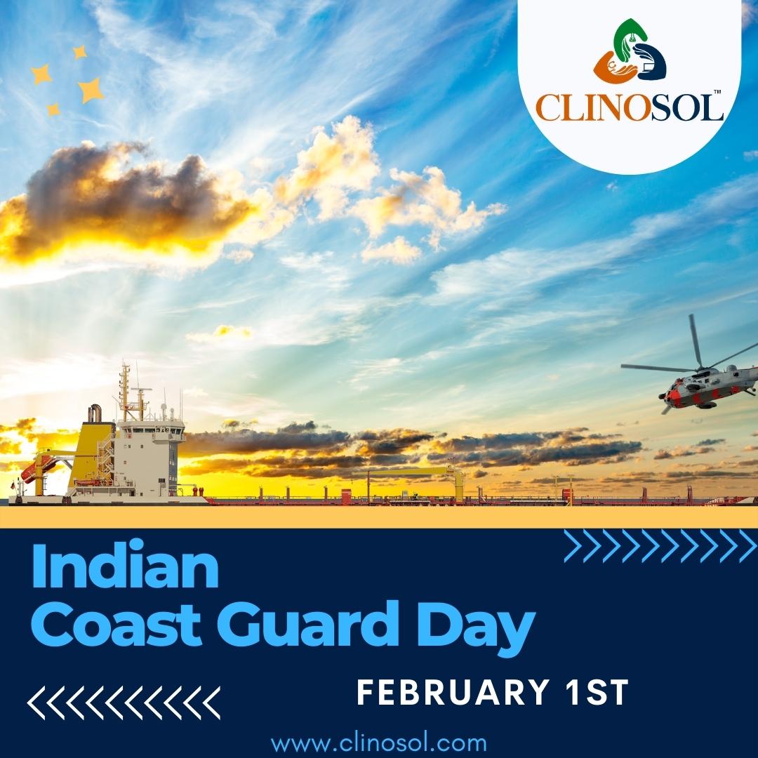 ClinosolGlobal's tweet photo. On #1stFebruary, the Indian Coast Guard celebrates its foundation day. This year Indian Coast Guard celebrated its 45th Raising Day.  Indian Coast Guard plays a significant role in securing the #IndianCoasts and enforcing regulations within the #Marine Zones of #India https://t.co/mamLQfDqum