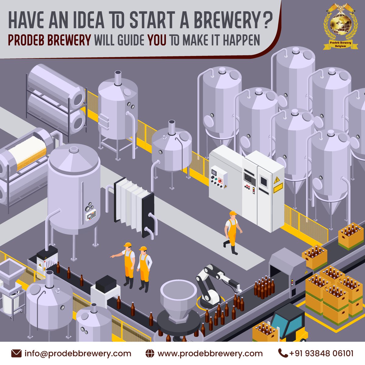 prodebbrewery's tweet photo. Have an idea to start a #brewery?
#Prodebbrewery will guide you to make it happen!

For details contact 9384806101 or visit https://t.co/xJW1hNgQLS

#brewerymanufacturer #breweryequipment #microbrewery #microbreweryequipment #craftbrewery #craftbeer #craftbeerbrewery #beerplant https://t.co/BIdgLn4q8f