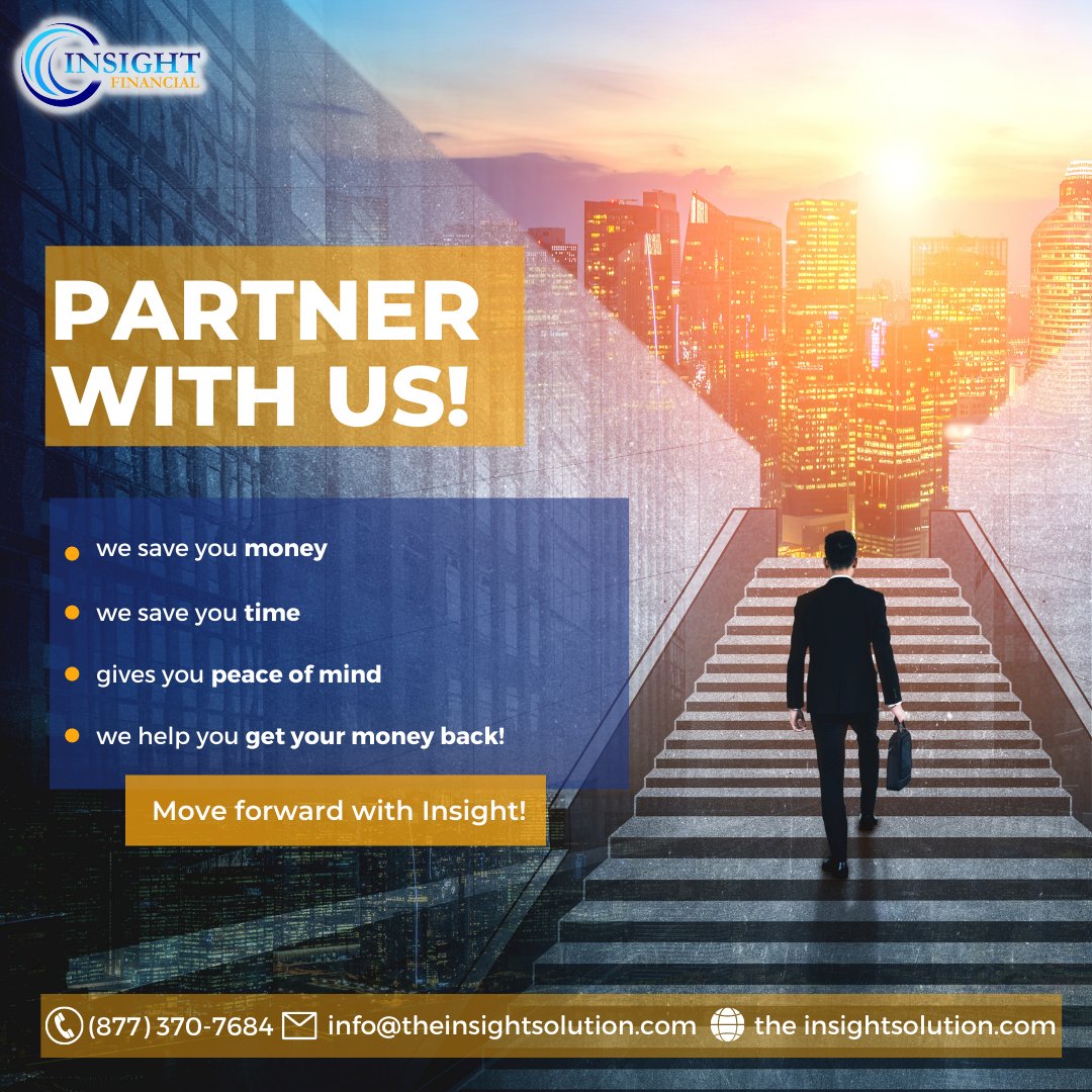 Our company was built to help yours! Partnering with Insight is not only beneficial, but it is logical too. 

Move forward with Insight! Call today at 877-370-7684. ☎️