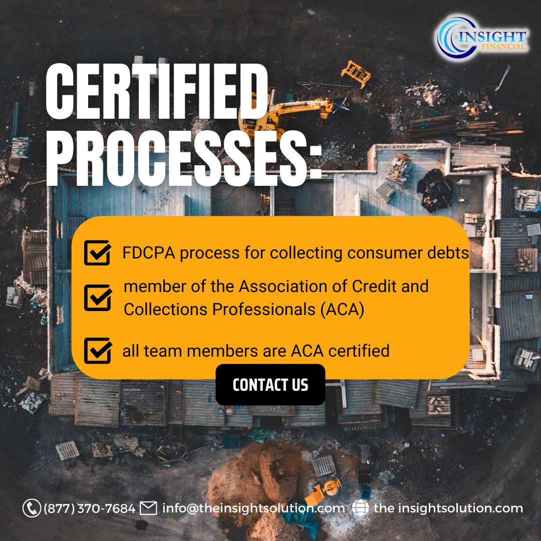 We adhere strictly to the FDCPA when collecting consumer debts, so you can rest assured that we will handle your accounts professionally &amp; diplomatically. 

For a specialized approach to debt collection, contact us today at 877-370-7684  📞