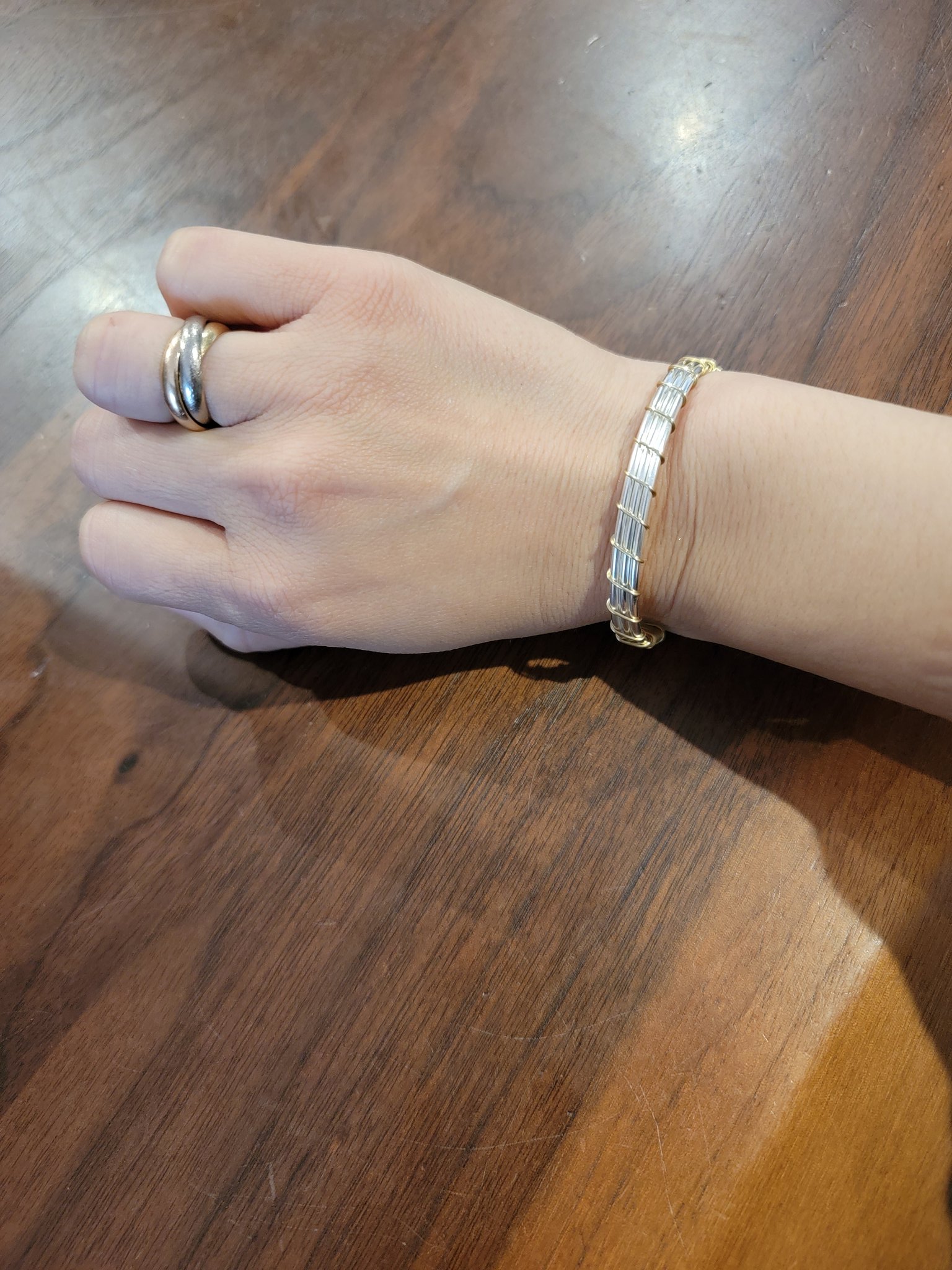 三浦春馬 バングル 金網つじWIRE BANGLE WOMENS（銀・真鍮）