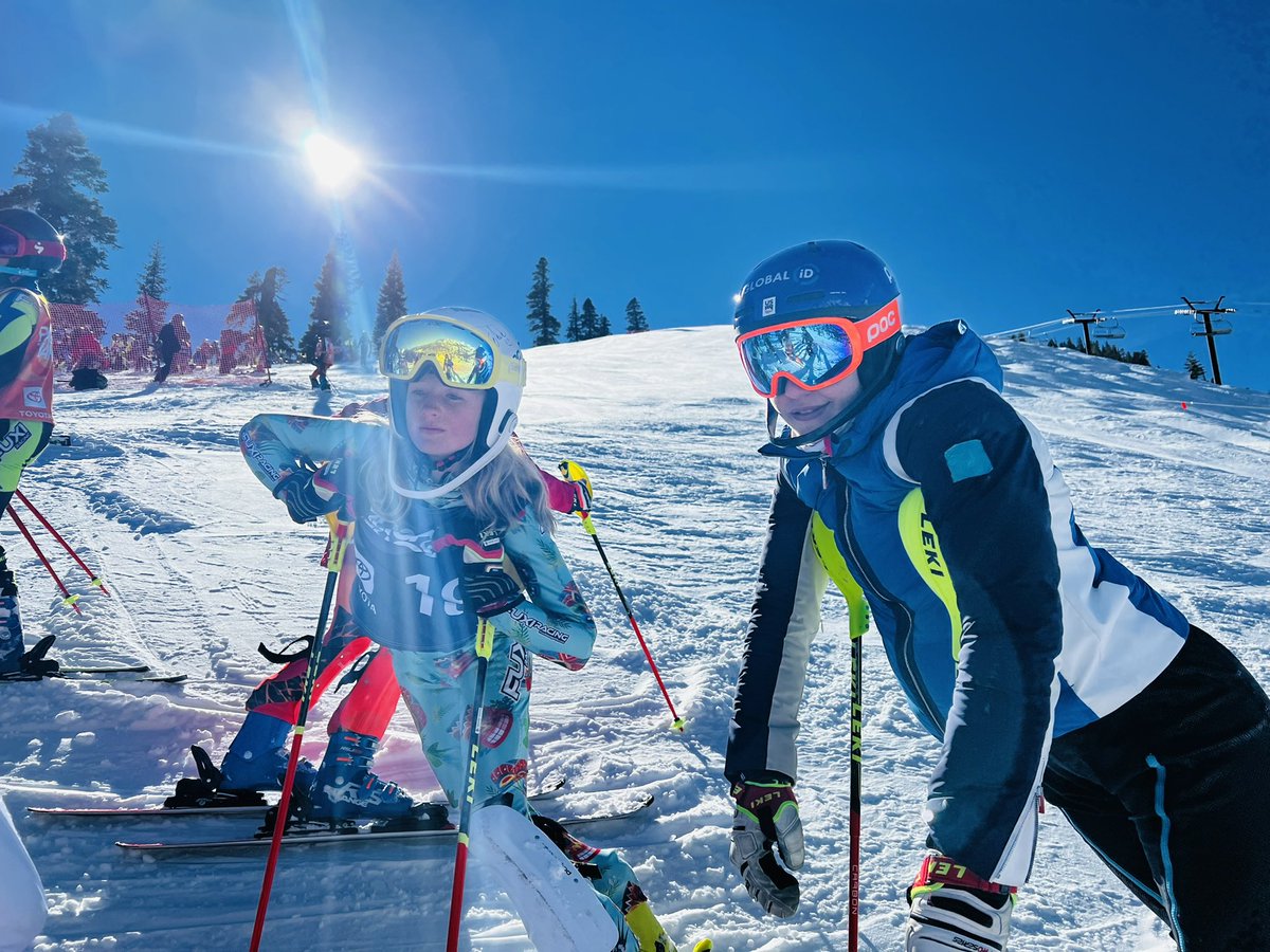 Two utterly perfect Tahoe Ski Girls: <a href="/LilaLapanja/">Lila Lapanja</a> is the reigning US Women’s Giant Slalom Champion and 11 year old Senna Jarvis just scored two podiums at the USSA Far West U12 Slalom races <a href="/palisadestahoe/">Palisades Tahoe</a>. tahoeskigirl.com. #girlpower.