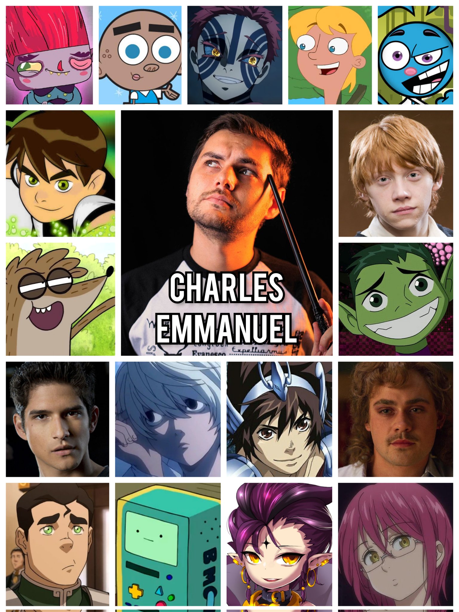 Personagens Com os Mesmos Dubladores! on X: Finalmente Charles Emmanuel  tem um protagonista de anime após tanto tempo! mas a que custo? LKKKK  Zoas, tô curioso pela dublagem agora! / X