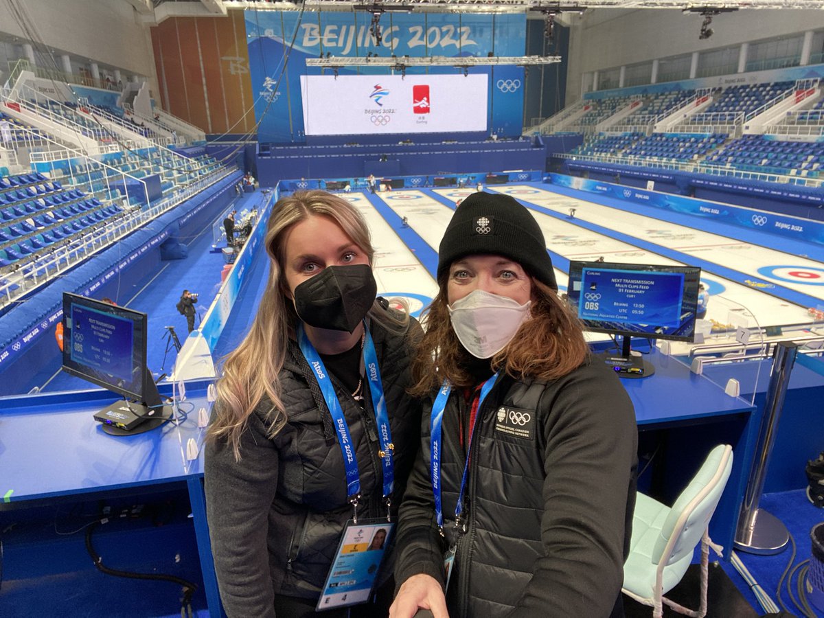 Look what blew in from the East Coast!
Fellow <a href="/HalifaxCurl/">Halifax Curling Club</a> mate <a href="/dwyaa/">Emily Dwyer</a> 

Here with <a href="/worldcurling/">World Curling</a> &amp; getting the lay of the land even though a wee bit jet lagged!
Feels more like home now.
Actually, any curling place feels like home.
#cbccurl 
#Beijing2022