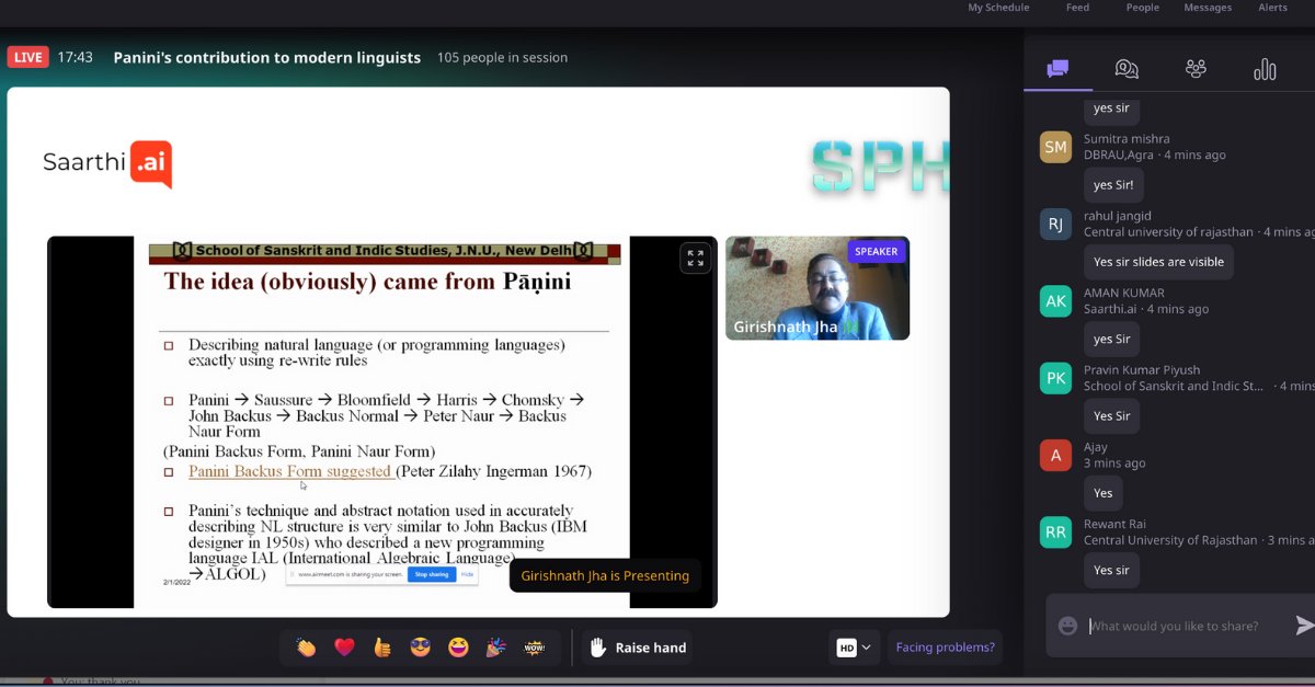 saarthi_ai's tweet photo. "Panini's Contribution to Modern Linguistics." - Hear Prof. Girish Nath Jha, JNU in this interesting talk.

https://t.co/tYsoWDoHvT

#Saarthiturns5 #Saarthi #Sphot #ConversationalAI #AIconference #VoiceAIevent #AIwebinar #AIsummit #Voicesummit #NLP #Language #DeepLearning #IVR https://t.co/B7wcVRVxa7