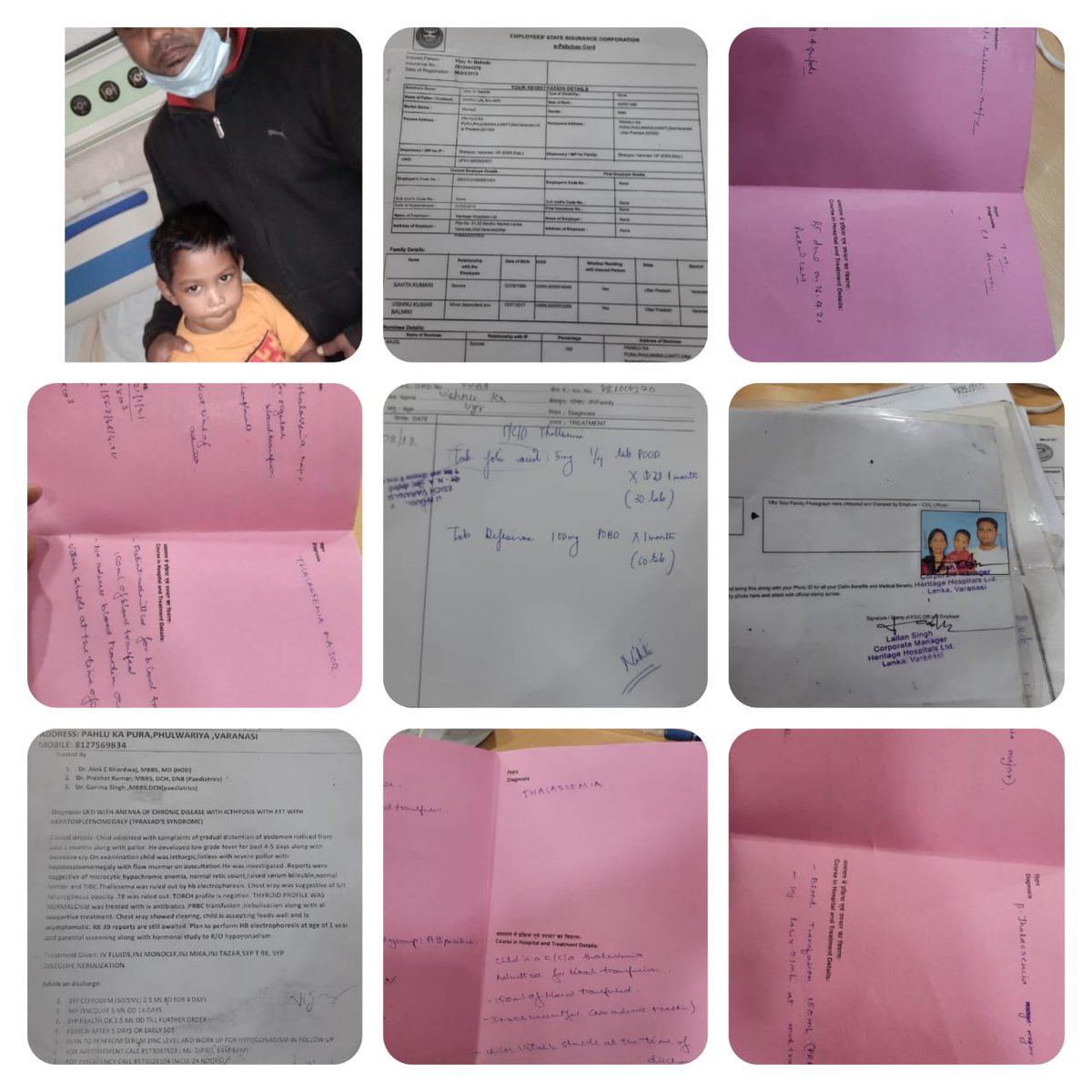 its_rns's tweet photo. 5 year old Vishnu Balmiki suffers from Thalassemia since birth and hence requires perpetual care &amp; treatment.. (more details in attachment)

Trying to raise INR 90,000 urgently, please help if you can.

Name: Vijay Kumar Balmiki
Account number - 50416311322
IFSC- IDIB000B874 https://t.co/nq0rgfMXcK