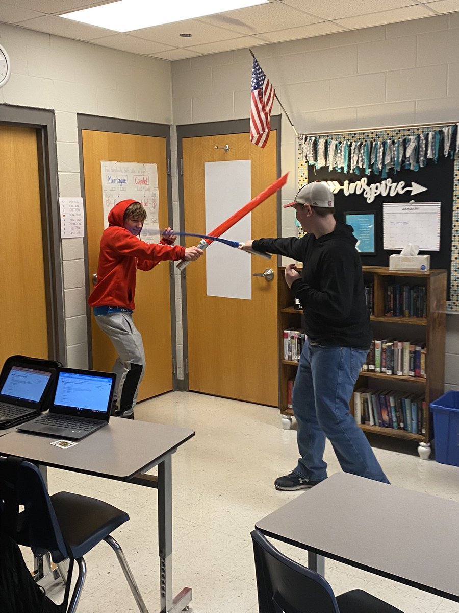 TheELAchick's tweet photo. As English I students read Romeo and Juliet, they have had the opportunity to attend a masquerade ball at the Capulets mansion, perform the famous balcony scene, and various characters dueled it out in the streets of Verona… all in the name of love and war. #cardinalpride https://t.co/fJL0EA3Ivh