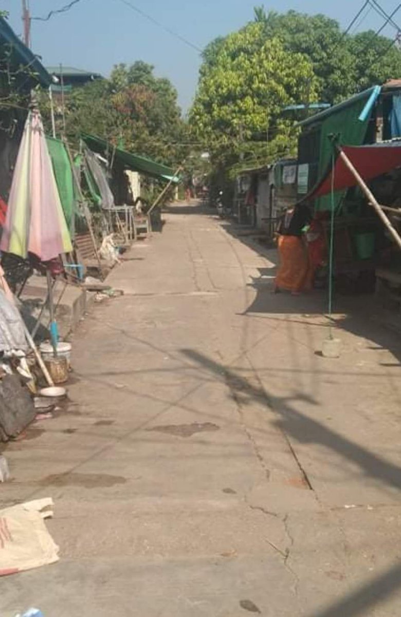 Chanapai247's tweet photo. #SilentStrike of #Mingaladon where there is great domination of military.

#RedCampaign_1YearOfRevolution 
#2022Feb1Coup 
#WhatsHappeningInMyanmar https://t.co/aQHHlECLUT