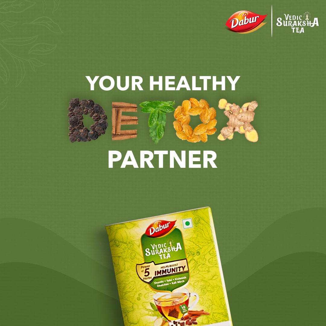 Detoxify your organs and keep them clean and healthy. Our 5 Ayurvedic herbs are just what you need to refresh yourself and take care of yourself, inside-out.

Buy now: bit.ly/348Mt0t

#Dabur #powerof5herbs #immunity #tea #tealover #health #beverage #healthlifestyle
