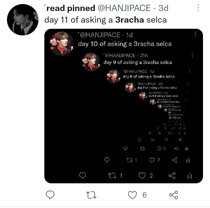 HANJIPACE's tweet photo. day 12 of asking a 3racha selca https://t.co/DGt8UDEh7p