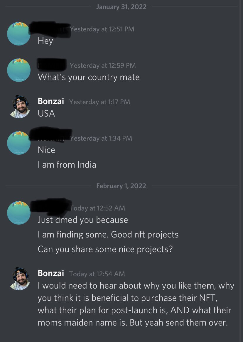 3onzai's tweet photo. @nftdoxbox #dox #doxxed 
I love hearing about projects but I also dislove rugs. If there is any project owner looking to get on a video call and have a chat about your project, we could put together some good content! Let’s get that great idea out to the public! utility > rugs https://t.co/U6Idaz2XVl