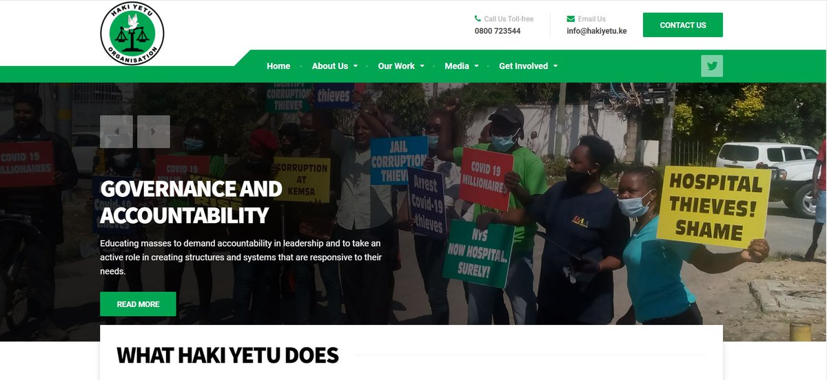 And we are live on hakiyetu.ke visit our website to learn more about the organization and to interact with us. Karibuni hakiyetu.ke