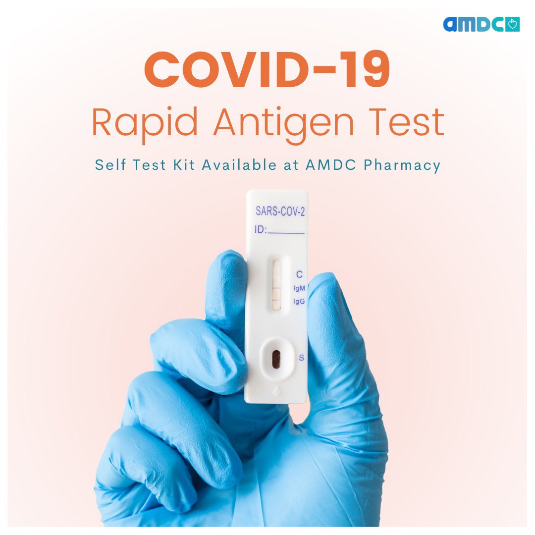 amdcclinic's tweet photo. Covid-19 Rapid Antigen self test kits are now available at AMDC Pharmacy! 
Call us at 3025968 for more information. 
#amdcclinic https://t.co/DhW9HQxgSn