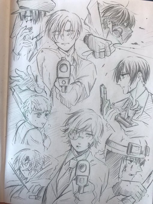 ※怪我してたり返り血だったり
性癖を詰め込んだ落描き 