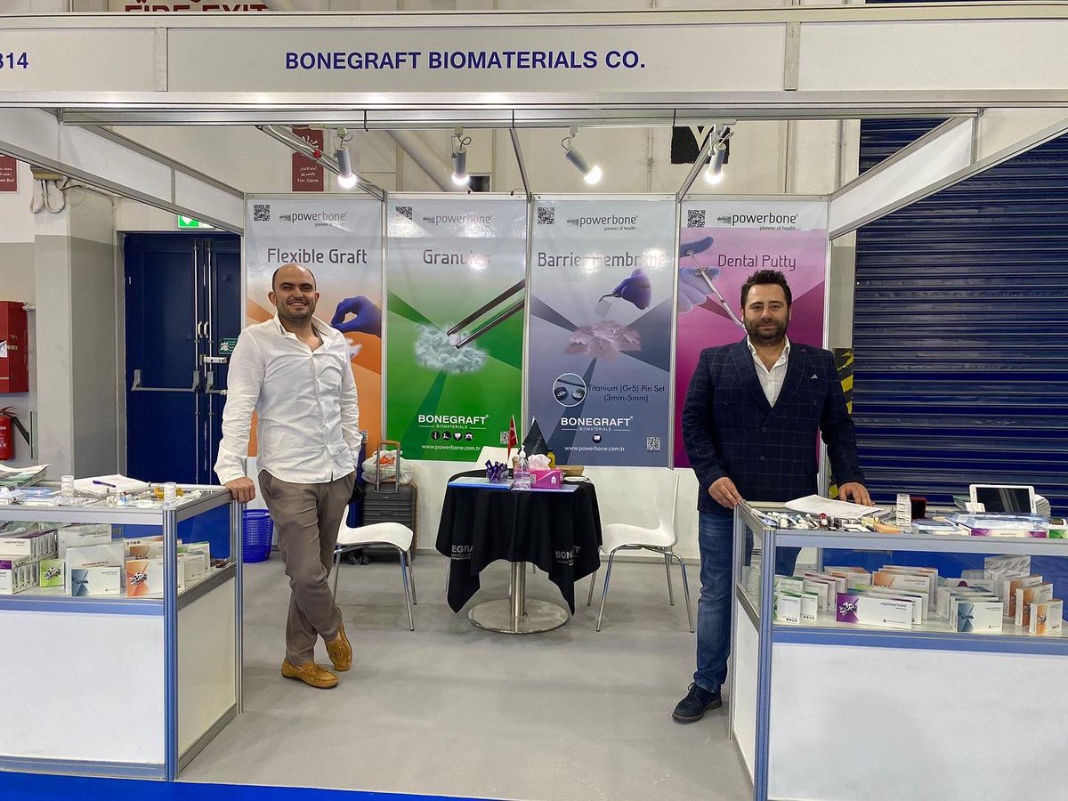 BonegraftBiomat's tweet photo. We are waiting for you at our booth at AEEDC 2022 in Dubai UAE. @BonegraftBiomat 
#Dental #congress #exhibition #powerbone #membrane #pintack #fixationscrew @AeedcCairo https://t.co/7pG0qNNjKt