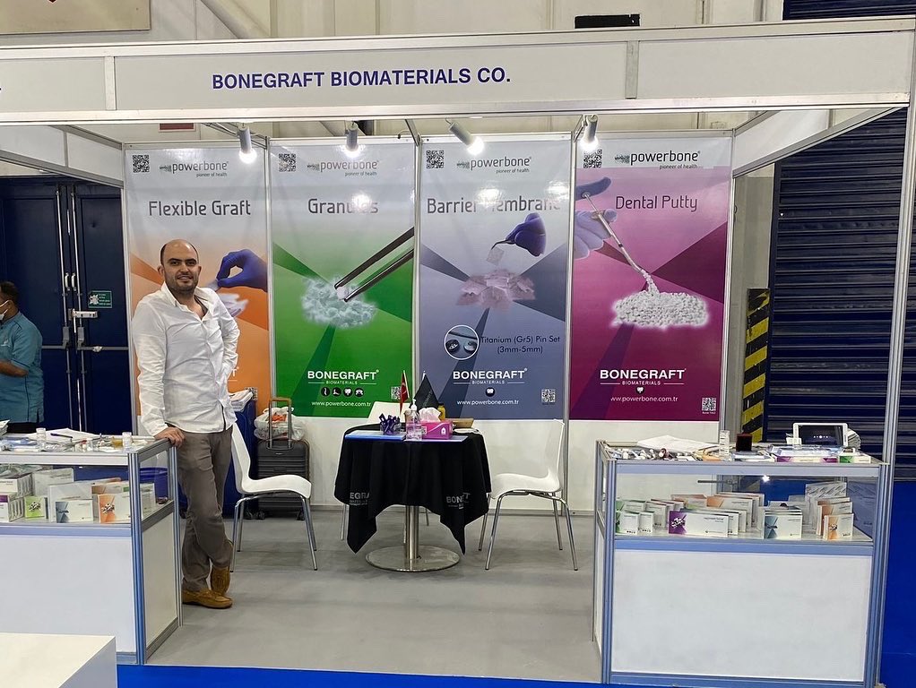 BonegraftBiomat's tweet photo. We are waiting for you at our booth at AEEDC 2022 in Dubai UAE. @BonegraftBiomat 
#Dental #congress #exhibition #powerbone #membrane #pintack #fixationscrew @AeedcCairo https://t.co/7pG0qNNjKt