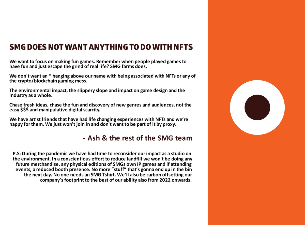 smgstudio's tweet photo. Hope this makes SMG's stance on this topic clear and some extra insight as to changes we're making in 2022+ to be better https://t.co/5eWlaI8cBe