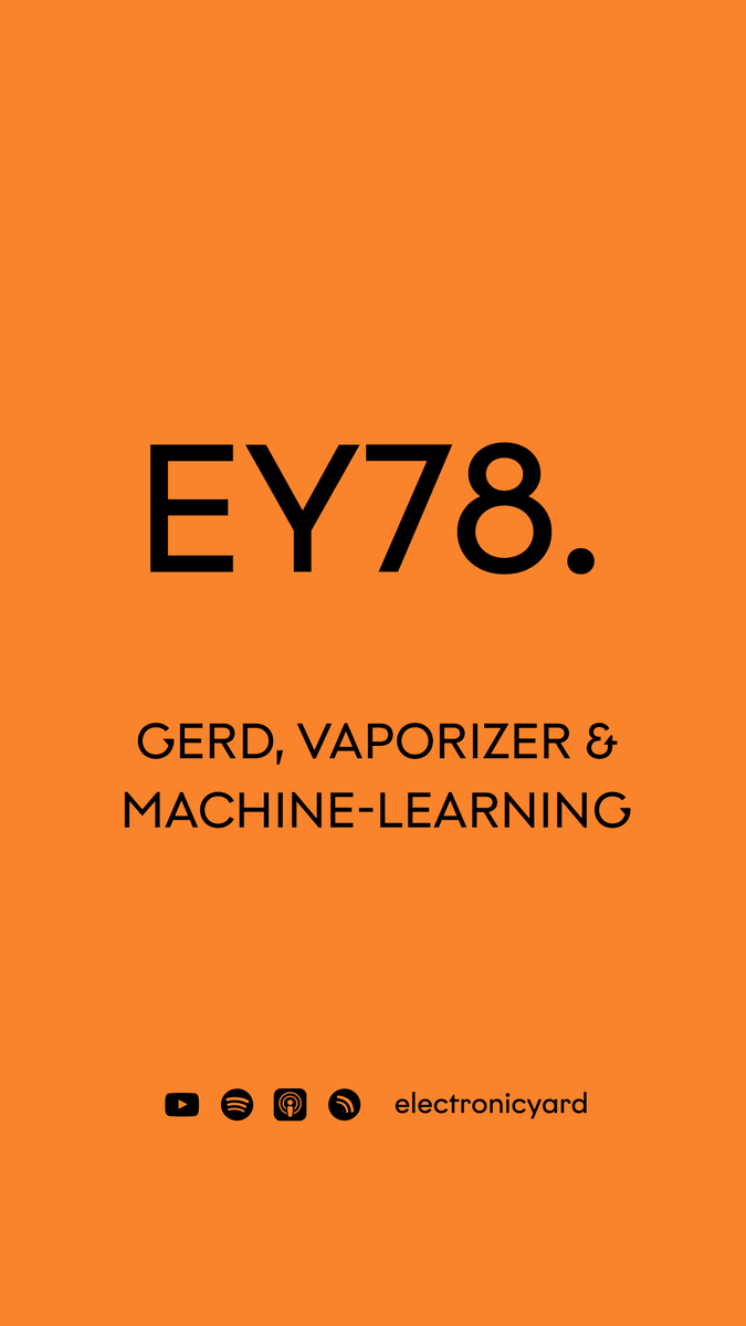 ElectronicYard's tweet photo. #EY78: #Gerd, #Vaporizer &amp; #MachineLearning

#EYPodcast #ElectronicYard #Dresden #DresdenNeustadt #DresdenPodcast #Podcast #Podcasts #podcastlife 

#YouTube: https://t.co/dOCQkkRLWD
#Spotify: https://t.co/VZROslN0Lm 
#Anchor: https://t.co/rrDyvLzdSG https://t.co/Fb6Z9bmu8L