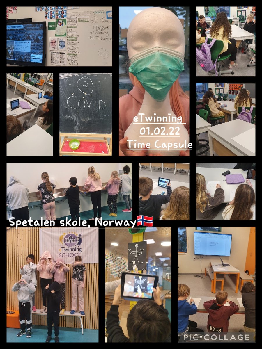 4th grade,Spetalen School, working eagerly on their eTwinning event,Time Capsule. 
Regards to our Dlab2 partners who have their international Dlab Day 2 today.🥰
#dlaberasmus #etwinning