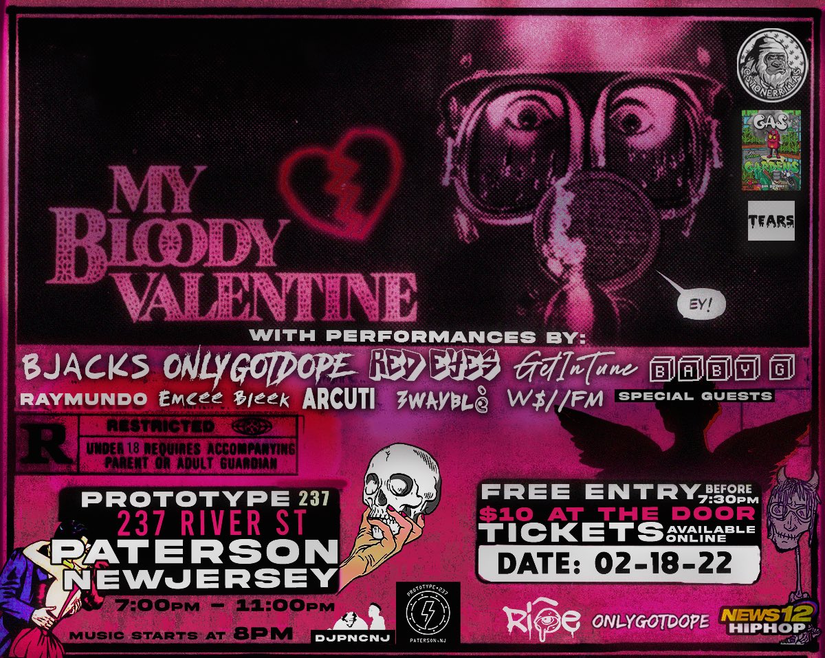 ONLYGOTDOPE's tweet photo. #MyBloodyValentine
Presented by #onlygotdope
February 18th (Friday)
7-11pm #sorrowtrap 

With performances by
@realbjacks
@babygtheartist_  
@arcutii
&amp; more 

https://t.co/LRwX9Do3tR 
For more information #livemusic https://t.co/9UozTMPsuI